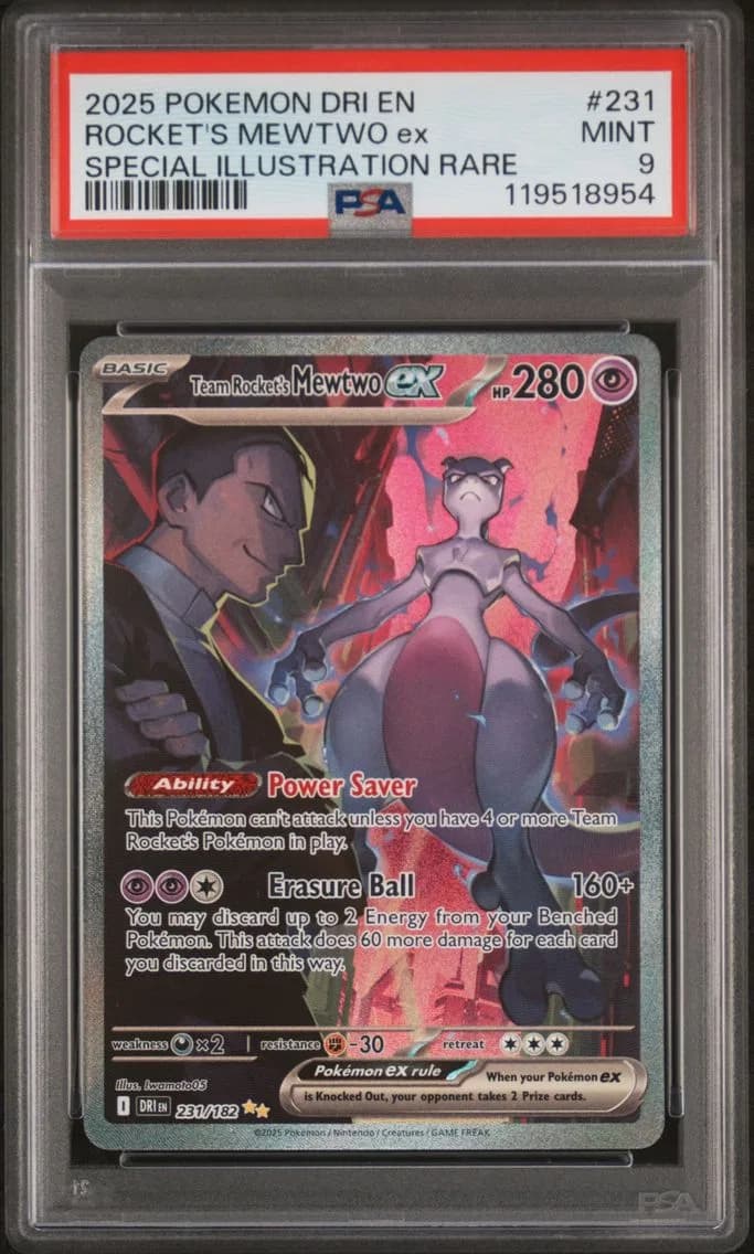 Team Rocket's Mewtwo ex slab