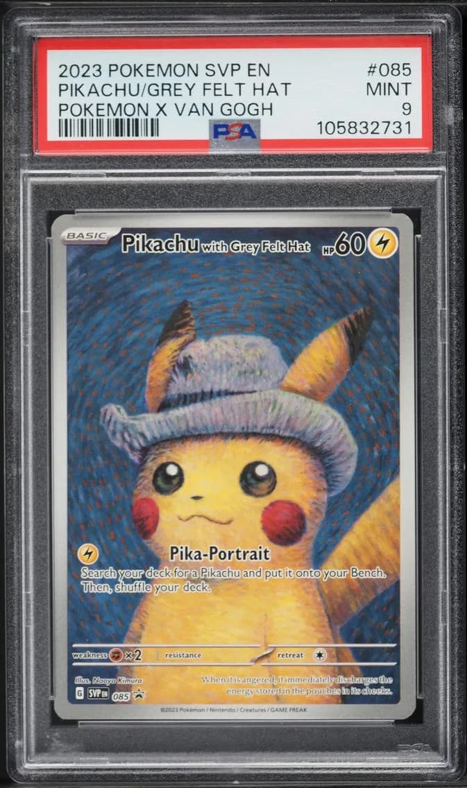 2023 #085 Pikachu With Grey Felt Hat PSA 9 Svp EN-SV Black Star Promo Pokemon
