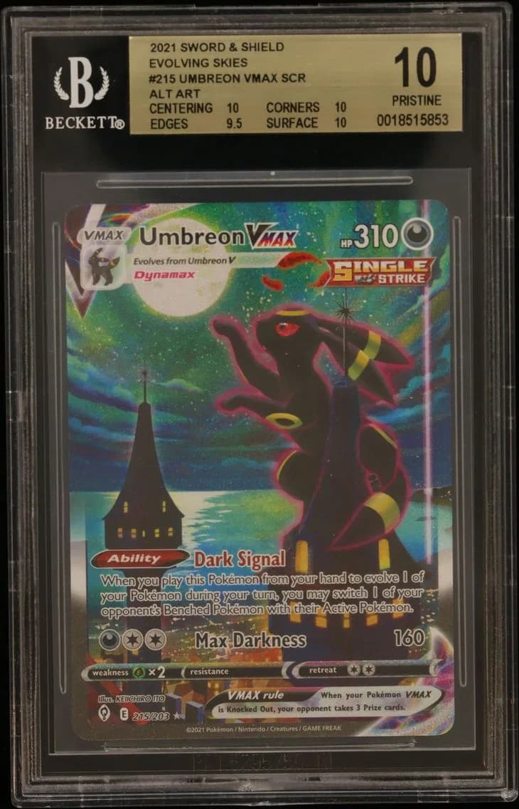 2021 #215 Umbreon VMAX ALT ART SEC BGS 10 TCG Sword & Shield Evolving Skies