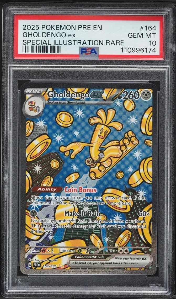 2025 #164 Gholdengo EX PSA 10 Pre EN-Prismatic Evolutions Pokemon