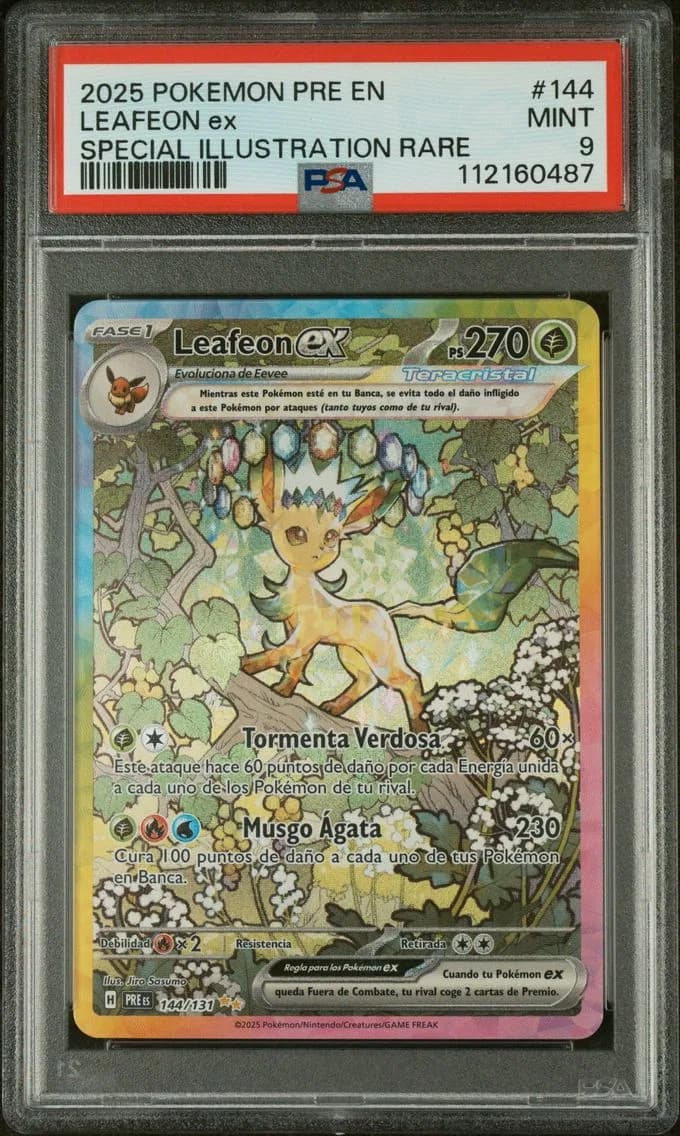 2025 #144 Leafeon EX PSA 9 Pre EN-Prismatic Evolutions Pokemon