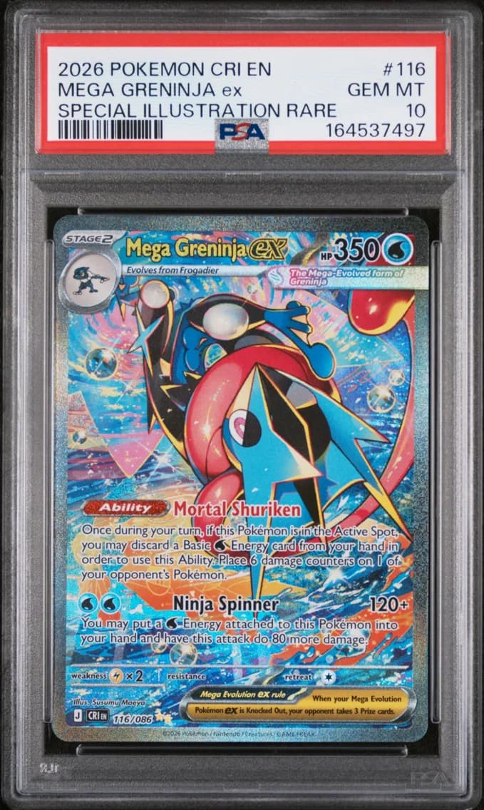 2026 #116 Mega Greninja EX PSA 10 Cri EN-Chaos Rising