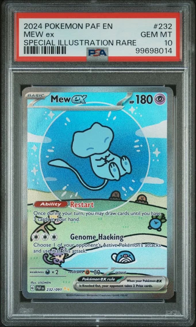 2024 #232 Mew EX PSA 10 Paf EN-Paldean Fates