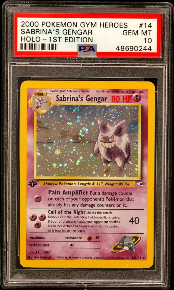 2000 #14 Sabrina's Gengar PSA 10 Gym Heroes