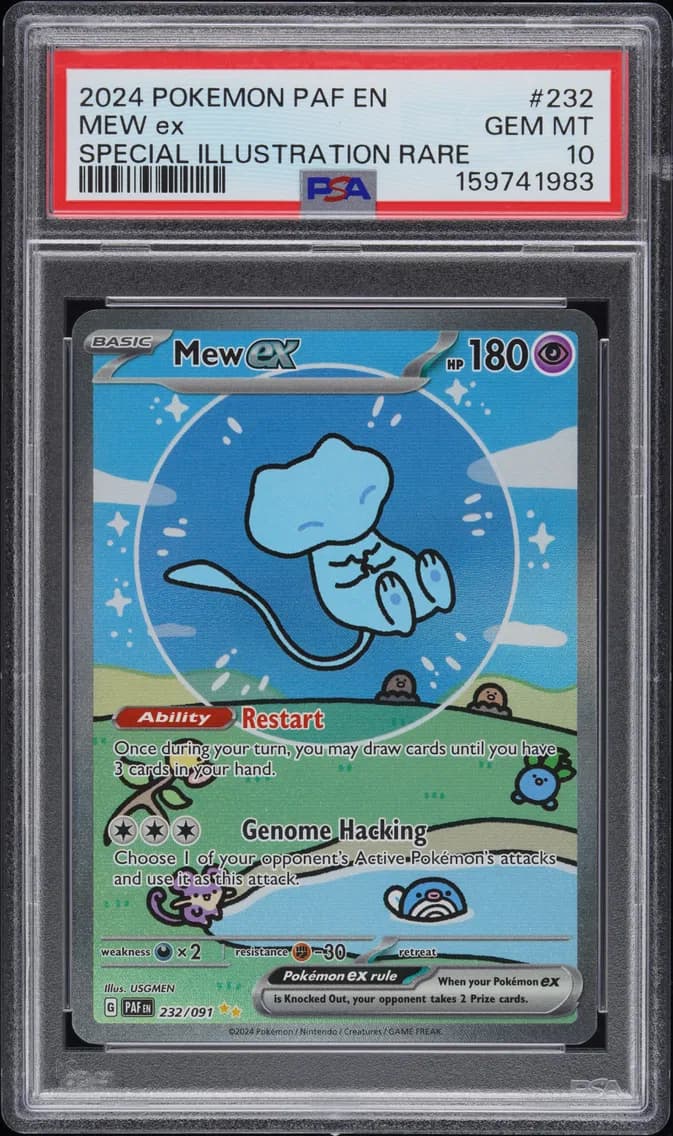 2024 #232 Mew EX PSA 10 Paf EN-Paldean Fates