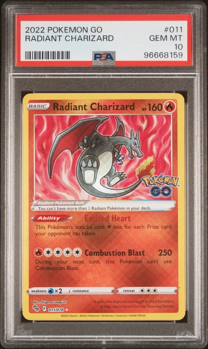 Radiant Charizard slab