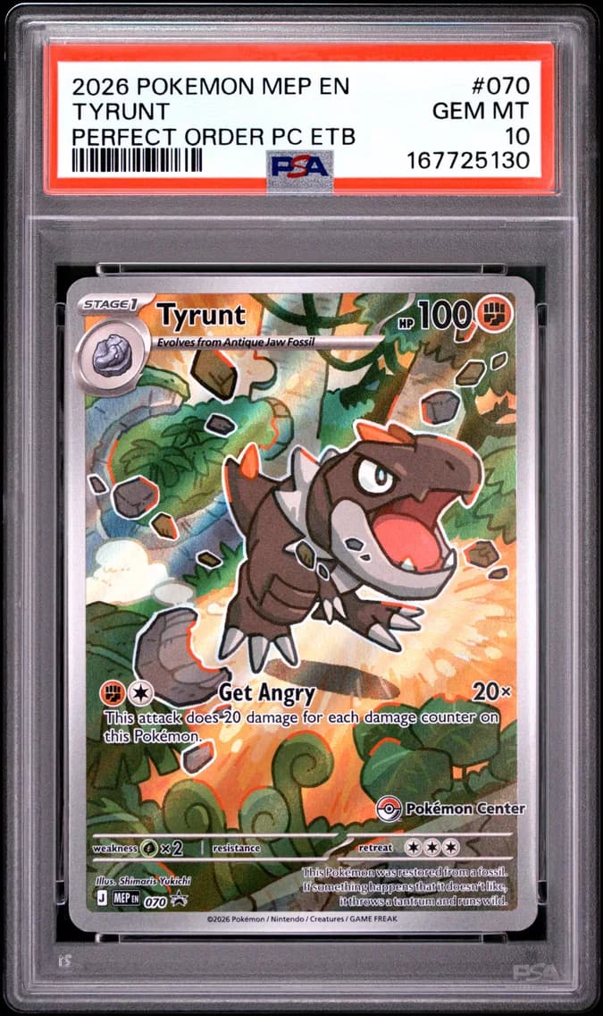 2026 #070 Tyrunt PSA 10 Mep EN-Me Black Star Promo