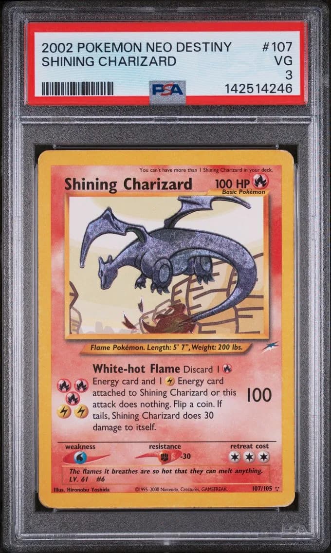 2002 #107 Shining Charizard PSA 3 Neo Destiny