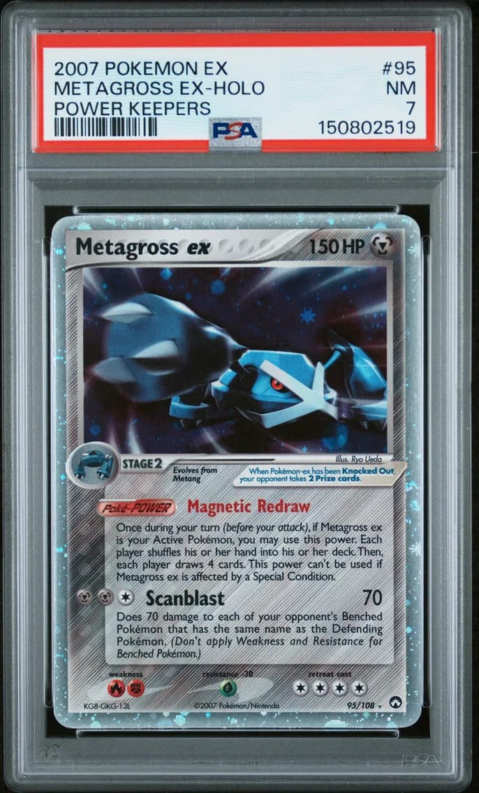 2007 #95 Metagross EX-Holo PSA 7 EX Power Keepers
