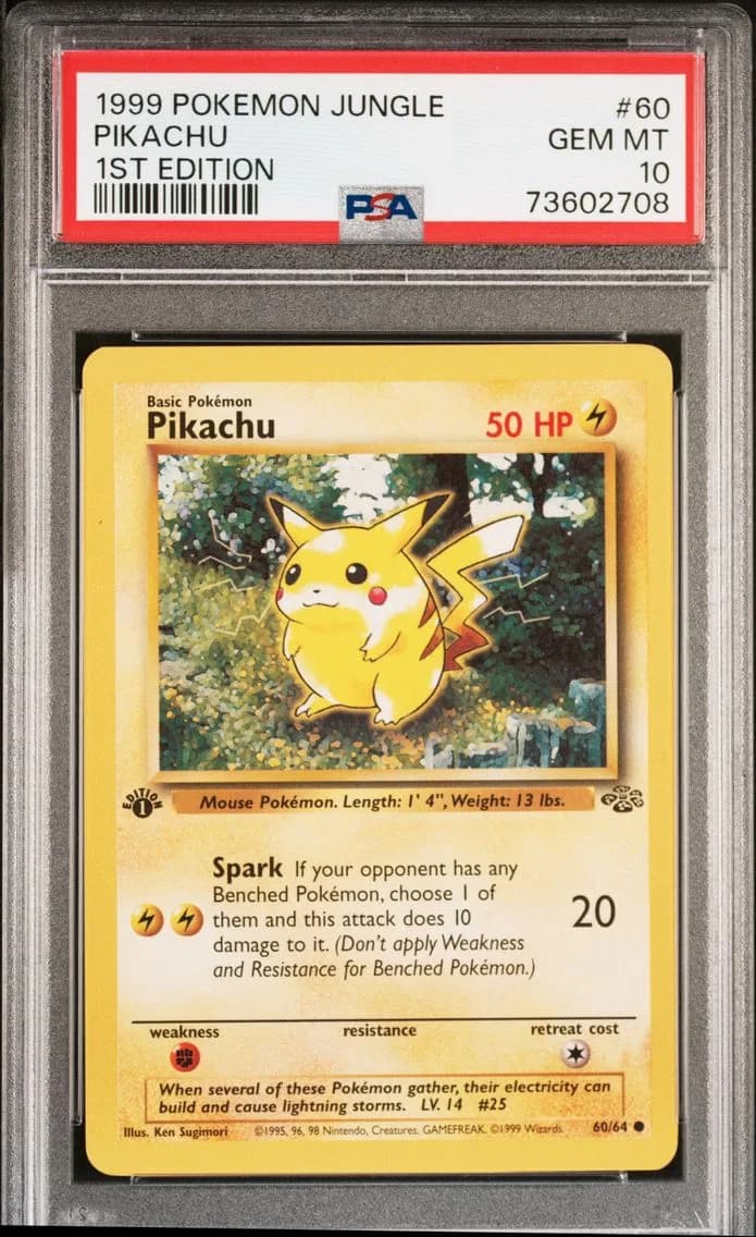 1999 #60 Pikachu 1st Edition PSA 10 Jungle