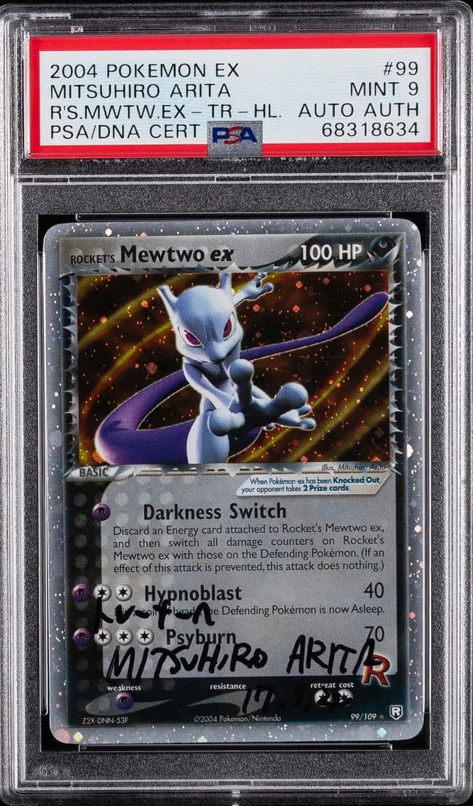 Rocket's Mewtwo ex slab
