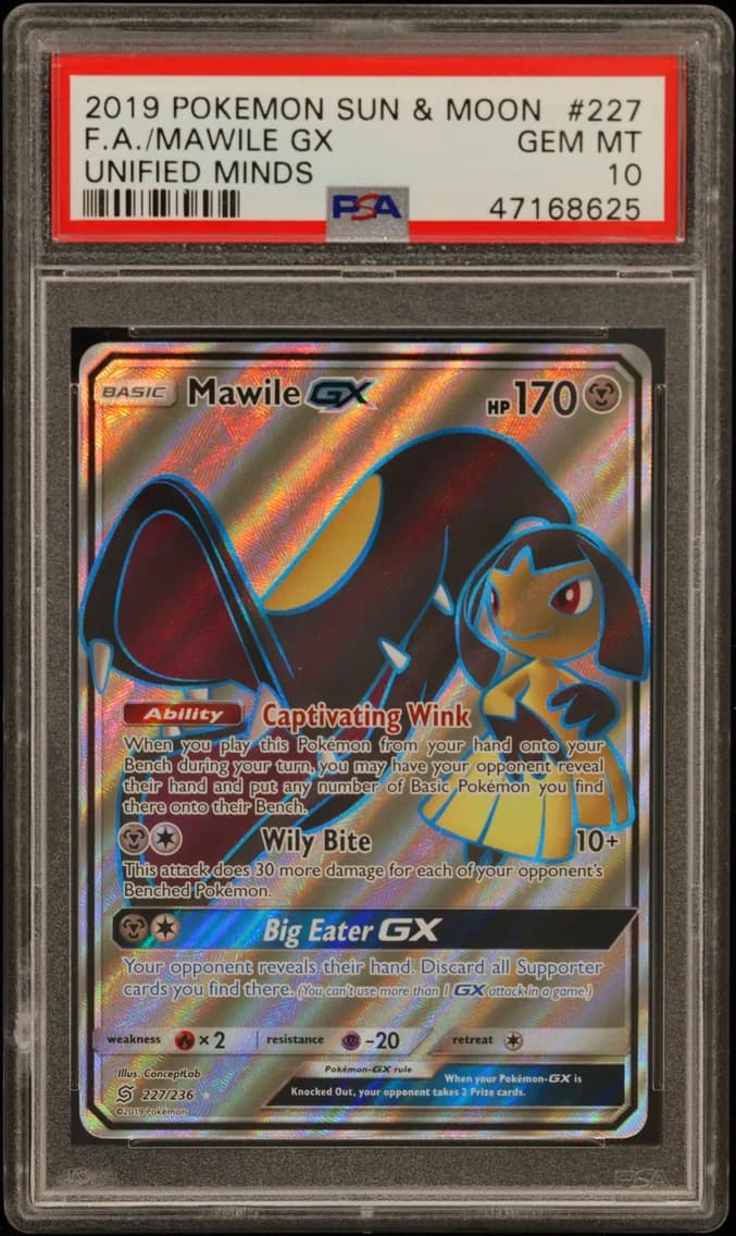 2019 #227 Full Art/Mawile GX PSA 10 Sun & Moon Unified Minds