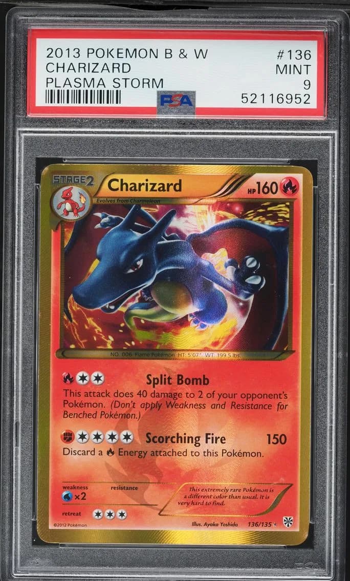 2013 #136 Charizard PSA 9 Black & White Plasma Storm Pokemon