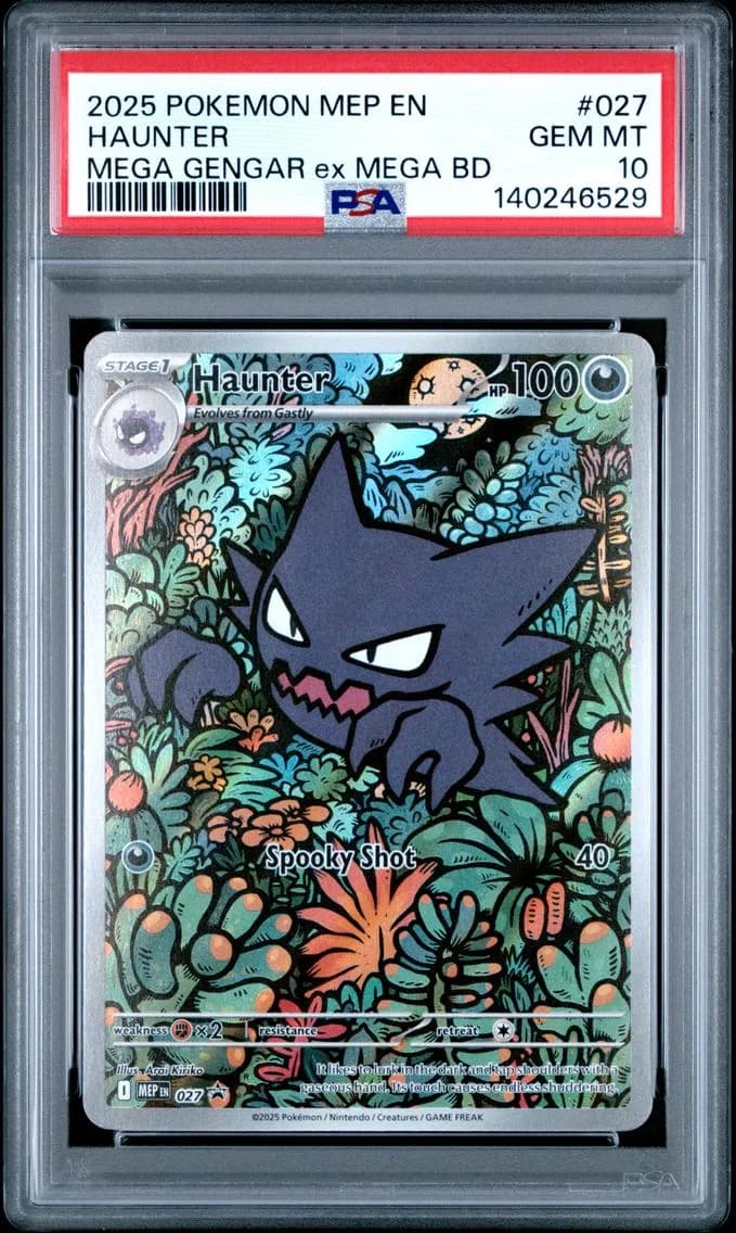 2025 #027 Haunter PSA 10 Mep EN-Me Black Star Promo