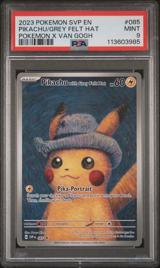2023 #085 Pikachu With Grey Felt Hat PSA 9 Svp EN-SV Black Star Promo