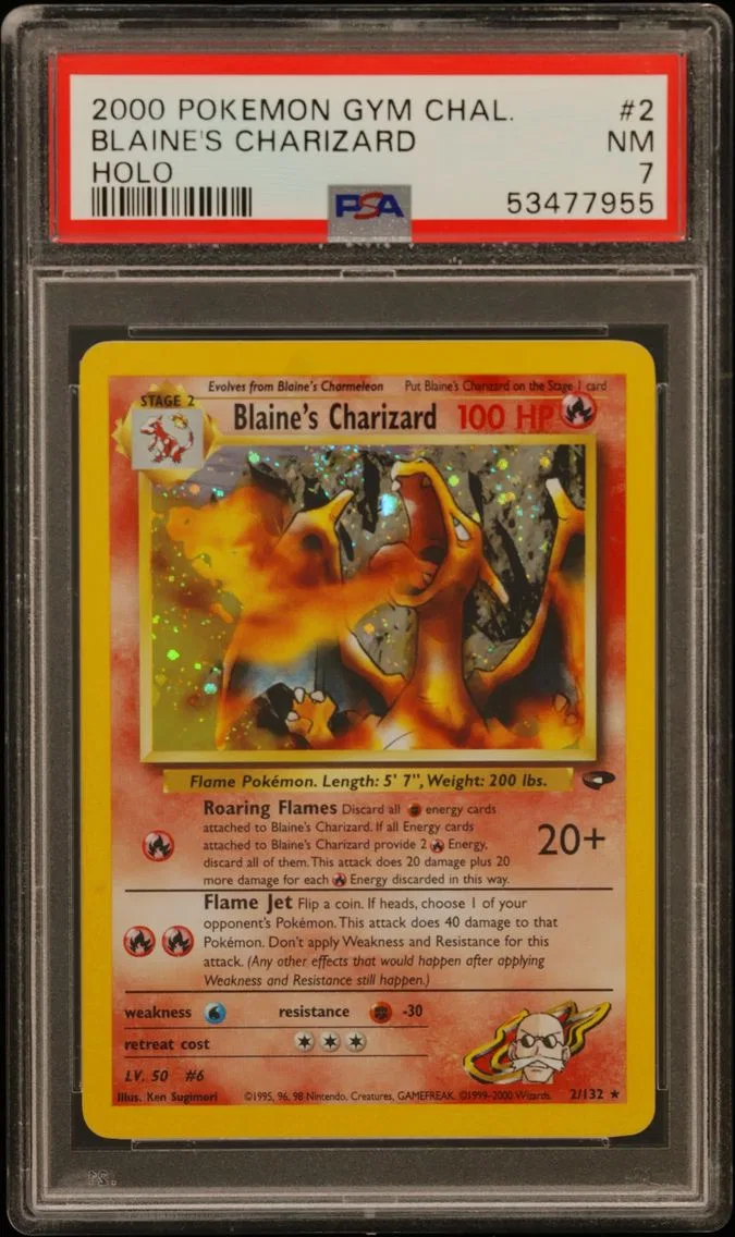 Blaine's Charizard slab
