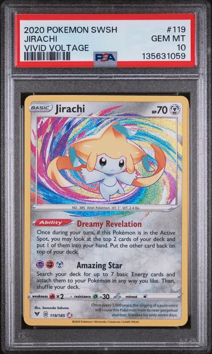 2020 #119 Jirachi PSA 10 Sword & Shield Vivid Voltage