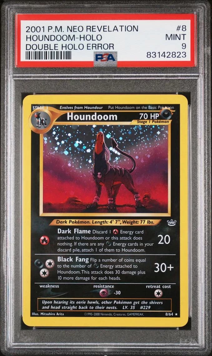 2001 #8 Houndoom-Holo PSA 9 Neo Revelation