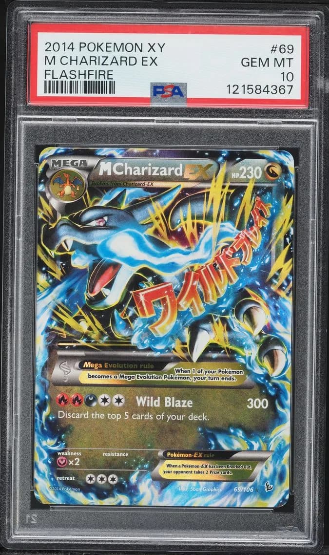 2014 #69 M Charizard EX PSA 10 XY Flashfire Pokemon