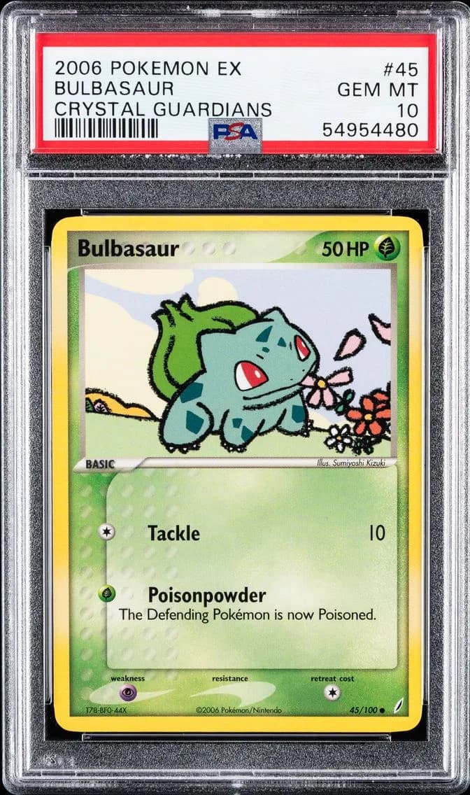 2006 #45 Bulbasaur PSA 10 EX Crystal Guardians Pokemon