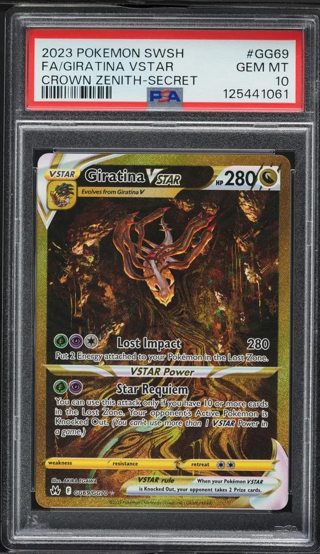 2023 #GG69 Full Art/Giratina Vstar PSA 10 Sword and Shield Crown Zenith Pokemon