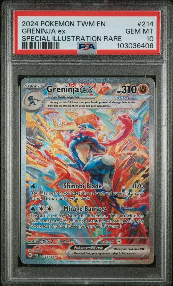 2024 #214 Greninja EX PSA 10 Twm EN-Twilight Masquerade Pokemon