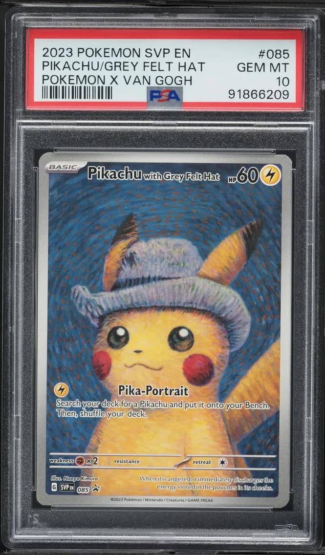 Pikachu with Grey Felt Hat slab