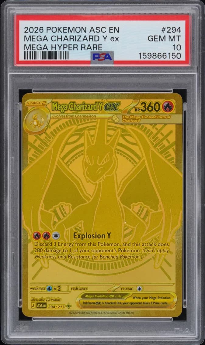 2026 #294 Mega Charizard Y EX PSA 10 Asc EN-Ascended Heroes