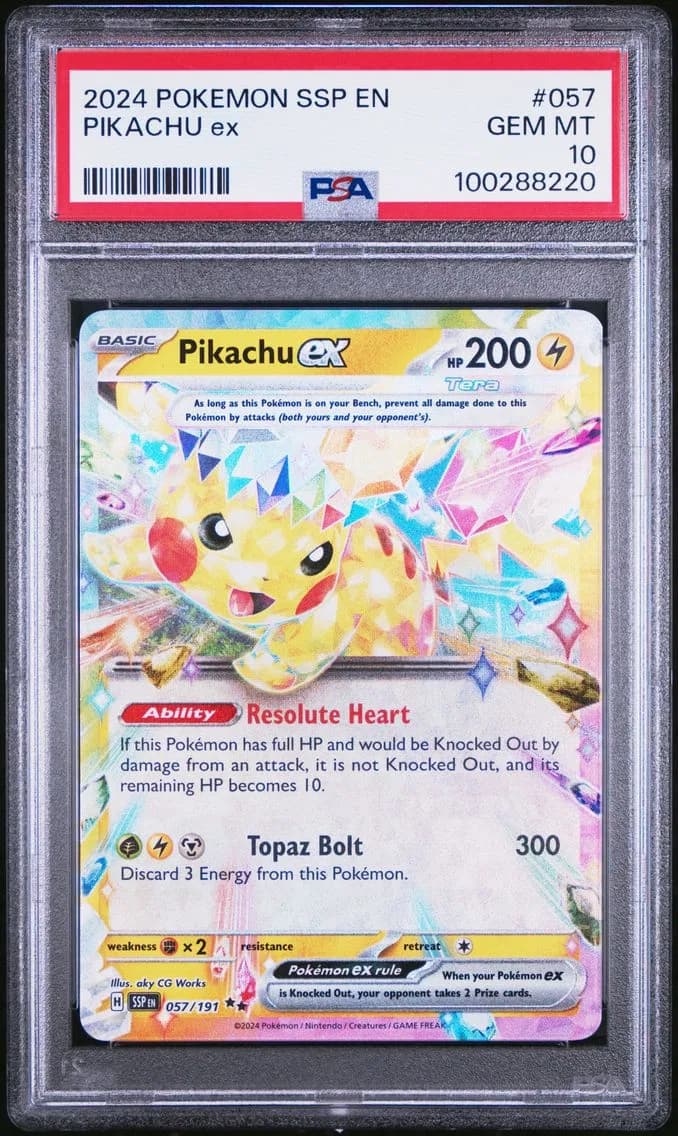 Pikachu ex slab