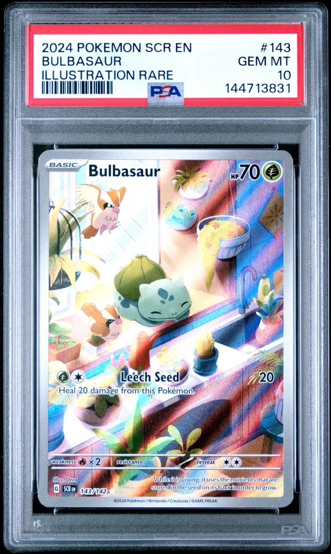 2024 #143 Bulbasaur PSA 10 Scr EN-Stellar Crown