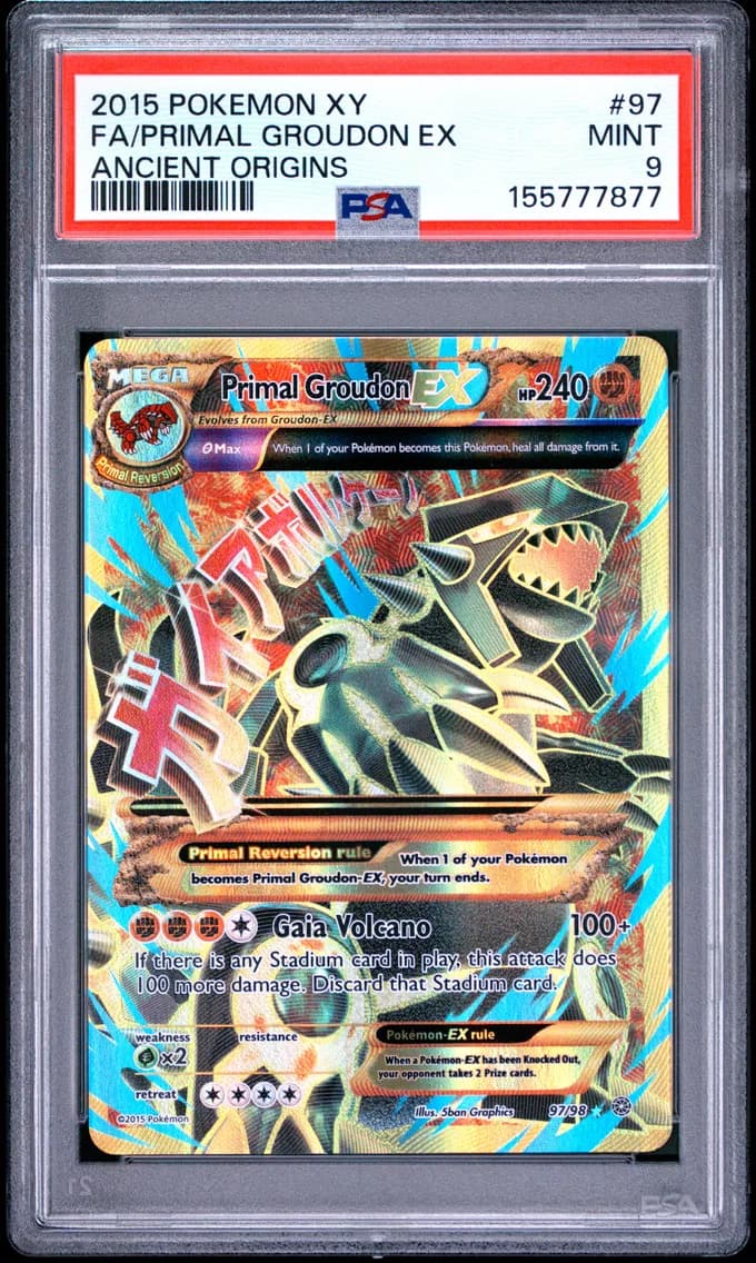 2015 #97 Full Art/Primal Groudon EX PSA 9 XY Ancient Origins