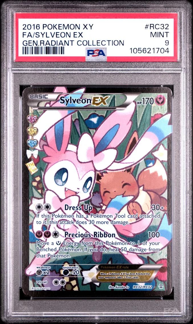 2016 #RC32 Full Art/Sylveon EX PSA 9 XY Generations Radiant Collection
