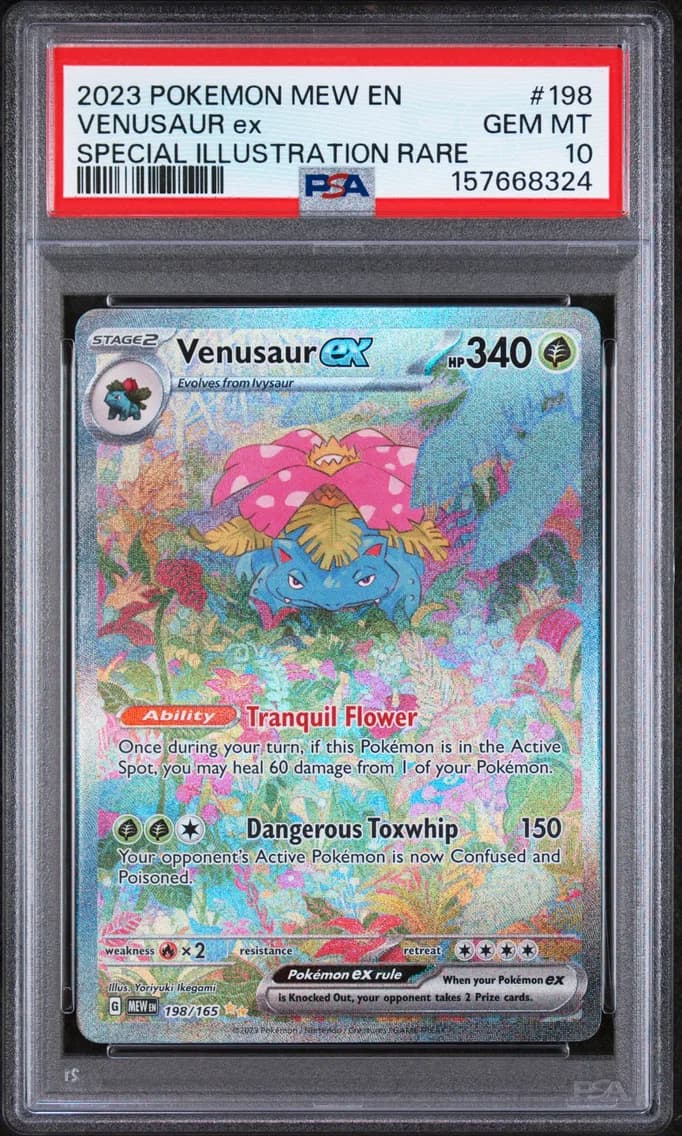 2023 #198 Venusaur EX PSA 10 Mew EN-151
