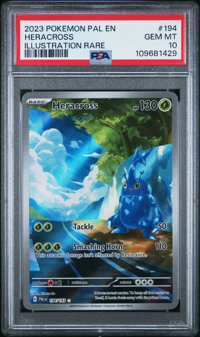 2023 #194 Heracross PSA 10 Pal EN-Paldea Evolved Pokemon