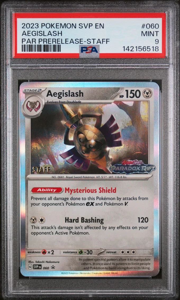 2023 #060 Aegislash PSA 9 Svp EN-SV Black Star Promo Pokemon