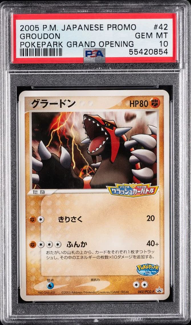 2005 #42 Groudon PSA 10 Japanese Promo Pokemon