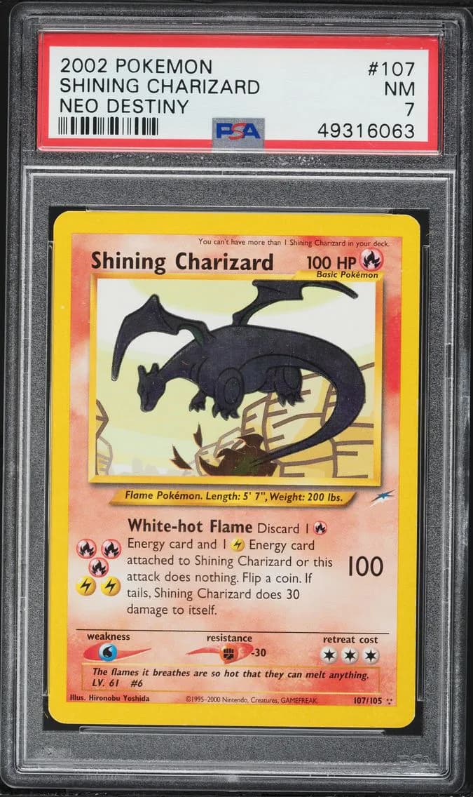 2002 #107 Shining Charizard PSA 7 Neo Destiny Pokemon
