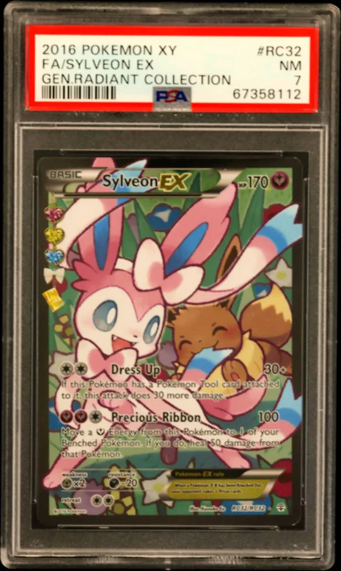 2016 #RC32 Full Art/Sylveon EX PSA 7 XY Generations Radiant Collection