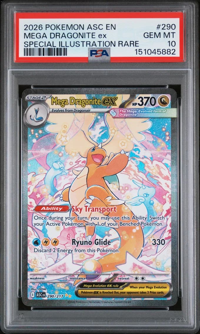 2026 #290 Mega Dragonite EX PSA 10 Asc EN-Ascended Heroes