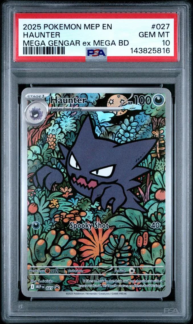 2025 #027 Haunter PSA 10 Mep EN-Me Black Star Promo
