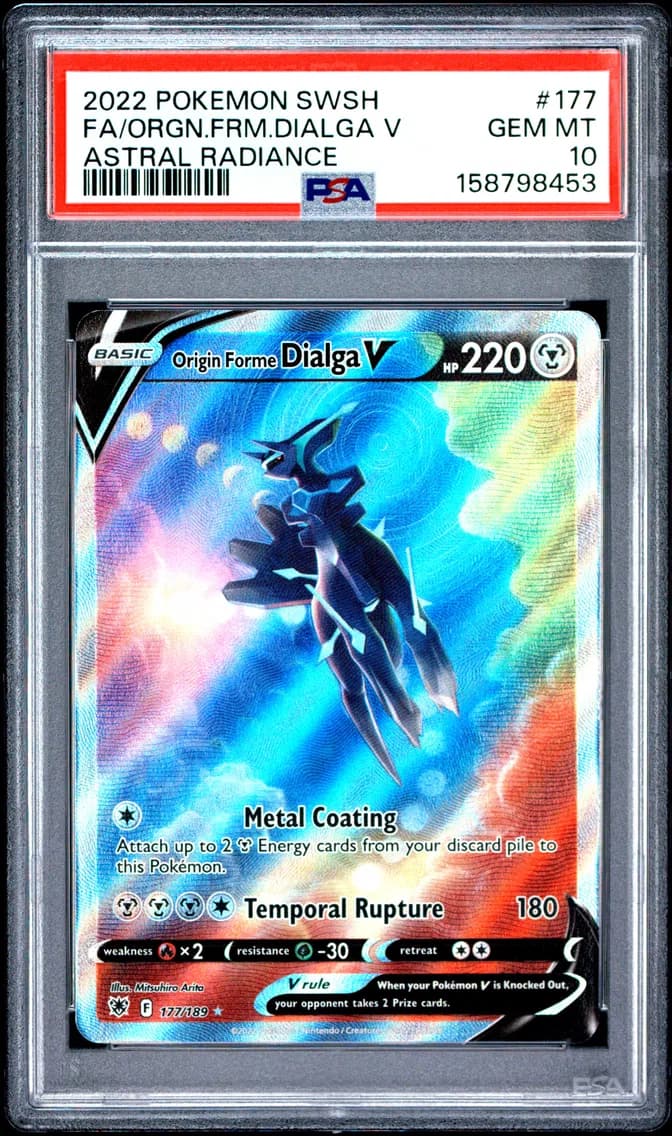 2022 #177 Full Art/Origin Forme Dialga V PSA 10 Sword & Shield Astral Radiance