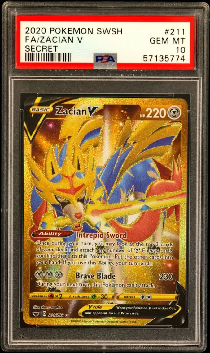 2020 #211 Full Art/Zacian V PSA 10 Sword & Shield