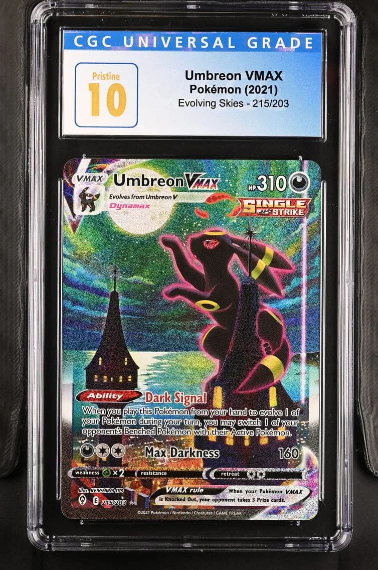 2021 #215 Umbreon VMAX CGC 10 Pristine Evolving Skies - English