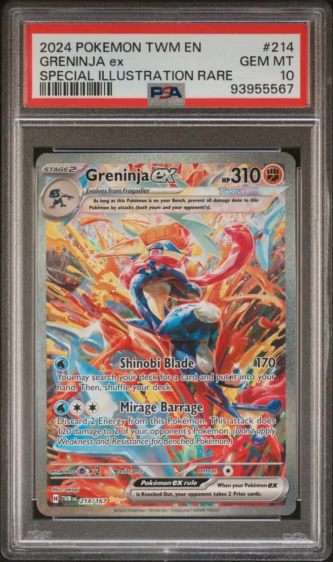 2024 #214 Greninja EX PSA 10 Twm EN-Twilight Masquerade