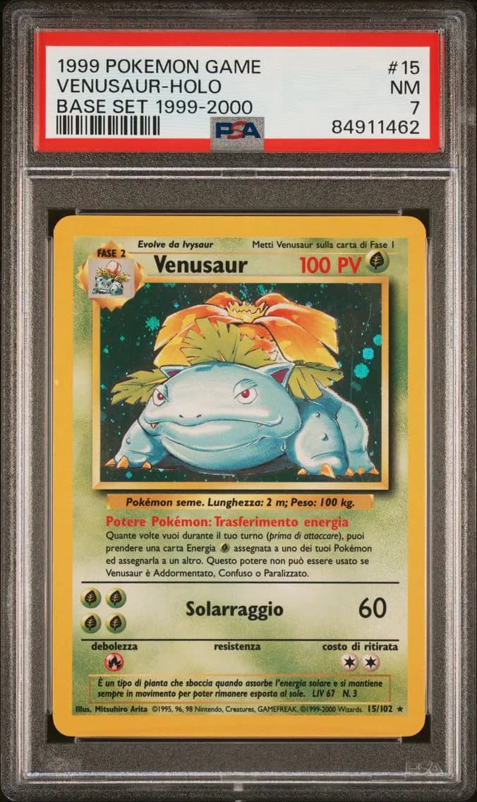 1999 #15 Venusaur-Holo PSA 7 Game Pokemon