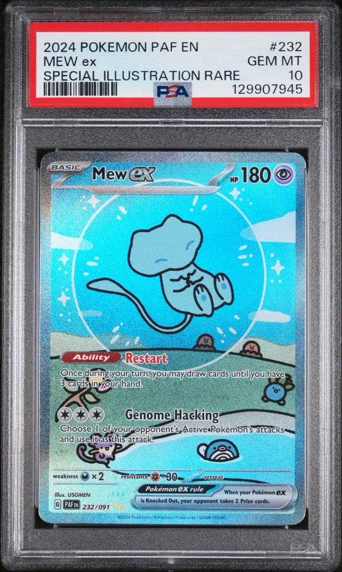 2024 #232 Mew EX PSA 10 Paf EN-Paldean Fates