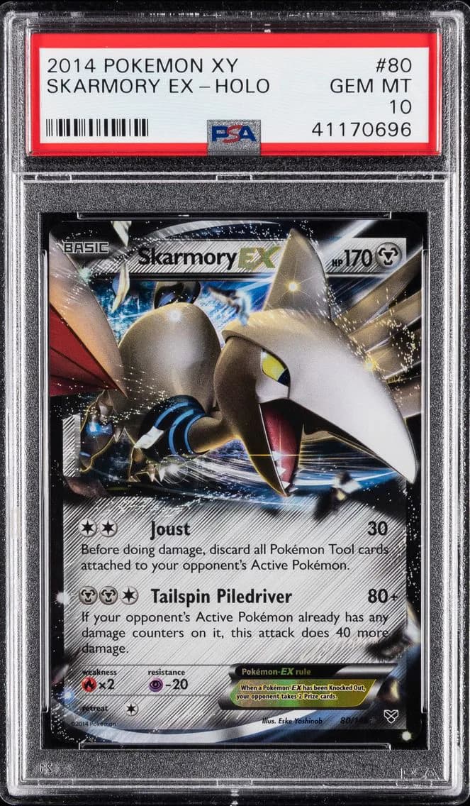 2014 #80 SKARMORY EX PSA 10 POKEMON XY