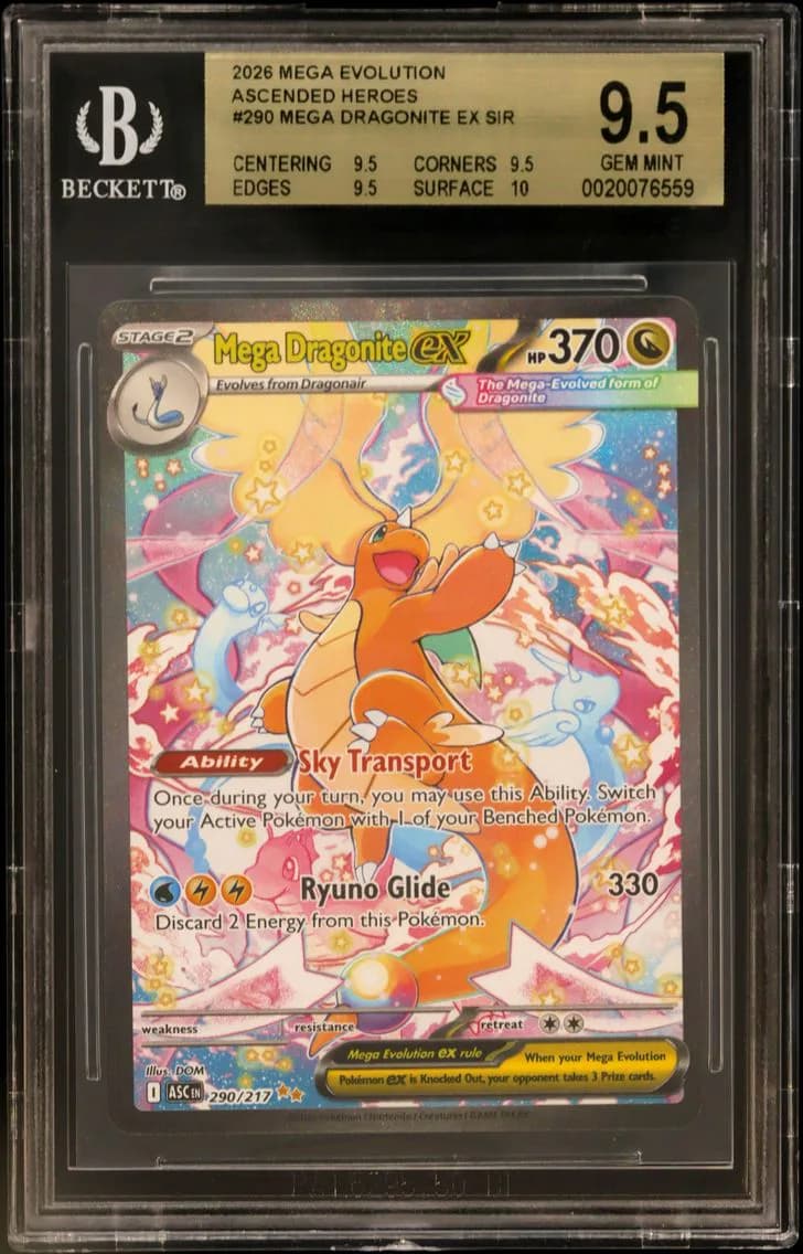 2026 #290 Mega Dragonite ex SIR BGS 9.5 TCG Mega Evolution Ascended Heroes