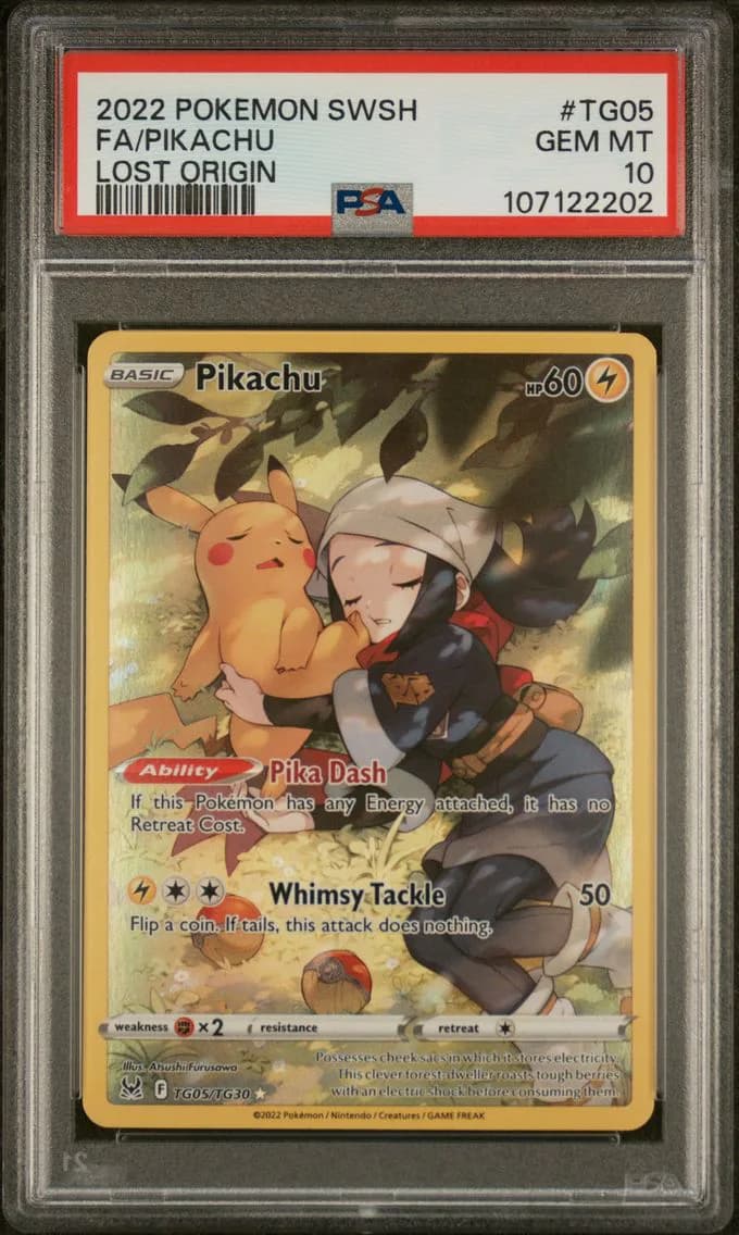 2022 #TG05 Full Art/Pikachu PSA 10 Sword & Shield Lost Origin