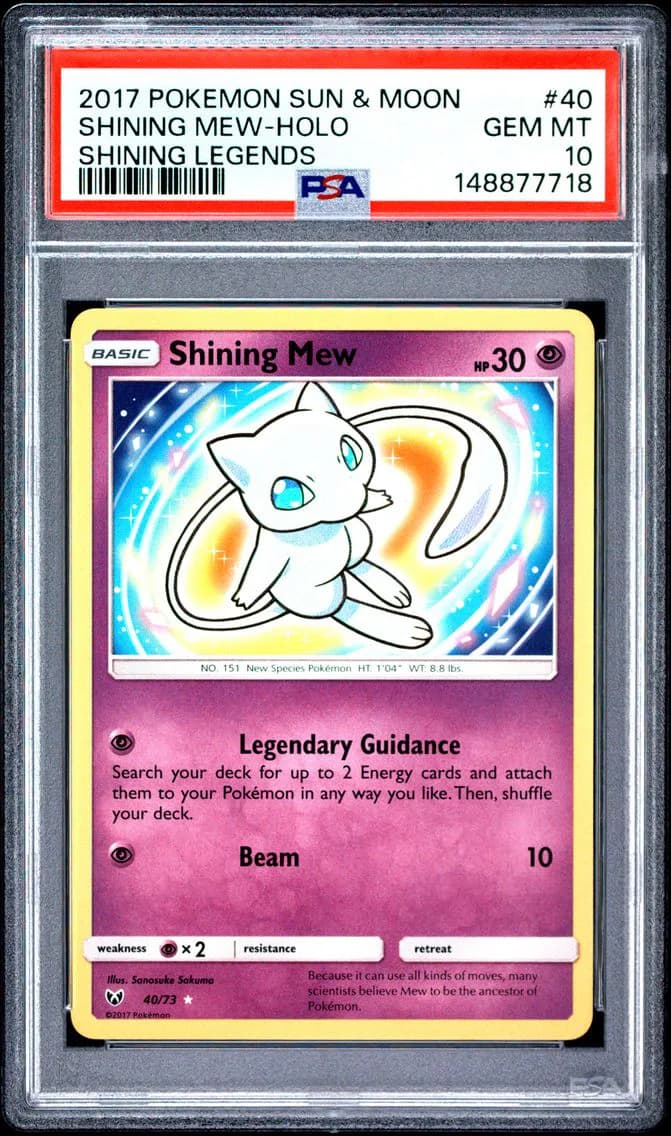 2017 #40 Shining Mew-Holo PSA 10 Sun & Moon Shining Legends